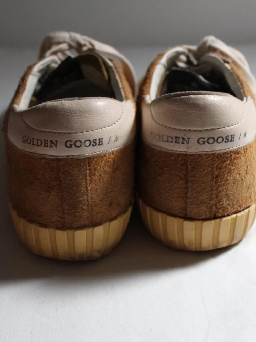 GOLDEN GOOSE Superstar GGDB Lace Up Sneakers Flats Brown Suede Leather Flats 38